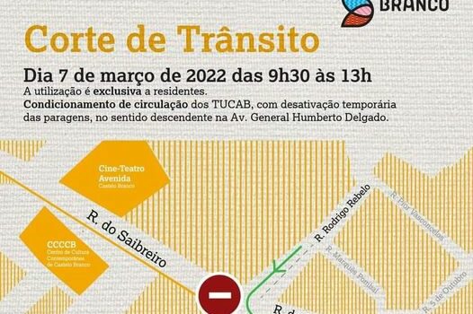 Manhã de segunda-feira com cortes no trânsito em Castelo Branco