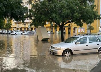 Caos na Quinta Pires Marques em Castelo Branco: ruas e garagens inundadas