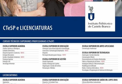 Licenciaturas e CTeSP nas 6 escolas superiores