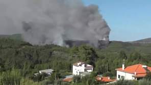 Incêndio no Mosteiro de Oleiros.