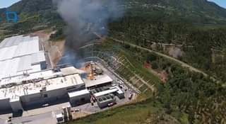 Deflagrou pelas 14H05 um incêndio na Fábrica de papel tissue da antiga AMS do Gr