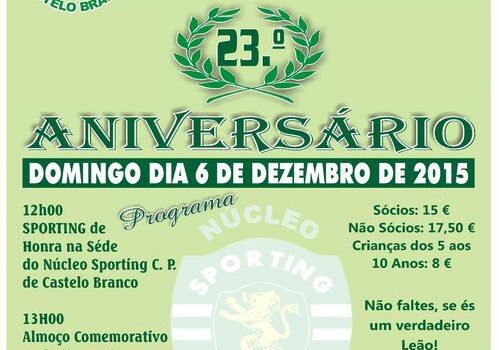 Núcleo do Sporting comemora 23º aniversário