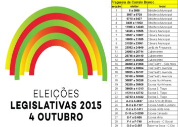 Saiba em que Mesa pode exercer o seu direito de Voto na Freguesia de Castelo Bra