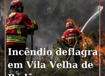 O alerta para um incêndio em zona de mato em Monte Fidalgo, na localidade de Per