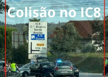 Duas viaturas ligeiras colidiram no IC8, próximo do cruzamento para Vila Cã.