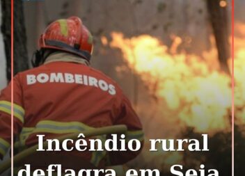 Um incêndio rural deflagrou esta tarde, em Girabolhos, no concelho de Seia, no d