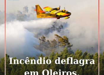 Um incêndio deflagrou em zona de povoamento florestal em Vale da Fonte, na local