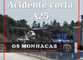 Uma colisão rodoviária na A25, ao km 149+339, entre Celorico da Beira e Guarda,