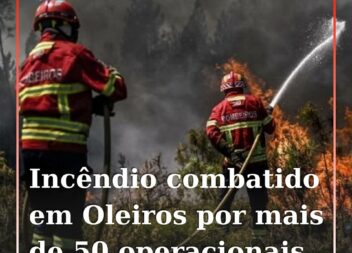 Vários operacionais dos Bombeiros impediram que um incêndio numa zona de povoame