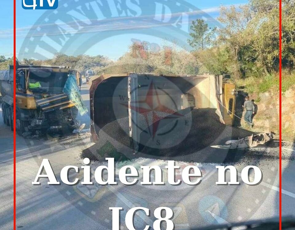 Colisão no IC8 provoca dois feridos