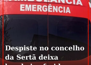 Um bombeiro ficou ferido após o veículo de transporte de doentes em que seguia s