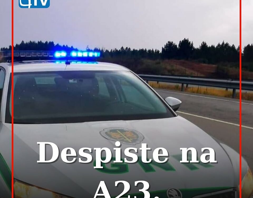 Automóvel despista-se na A23