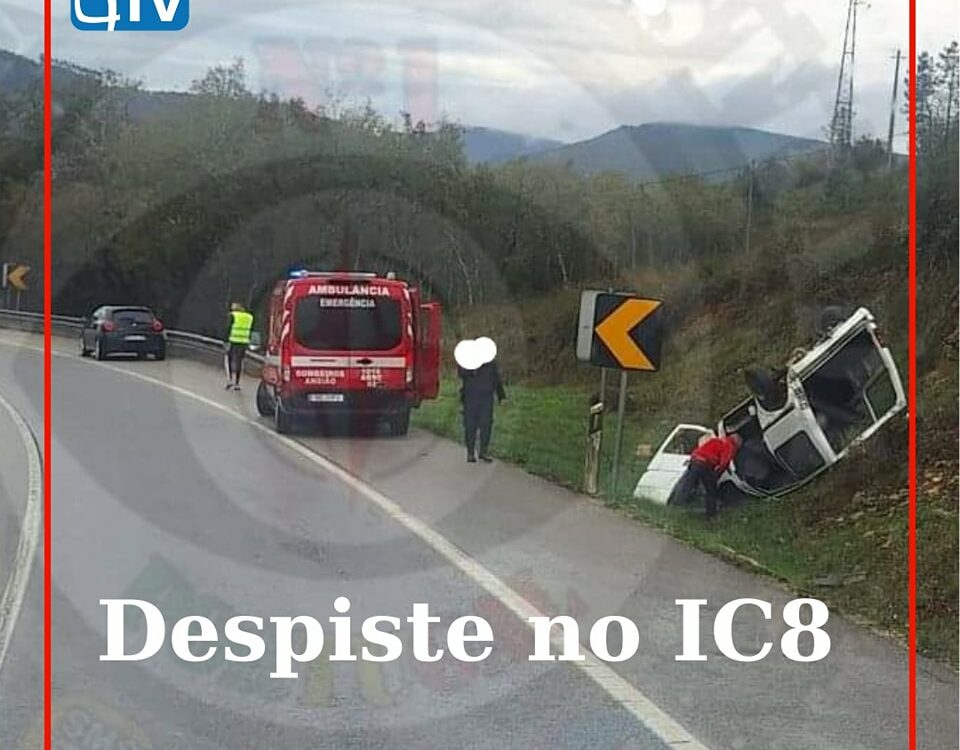 Despiste seguido de capotamento no IC8