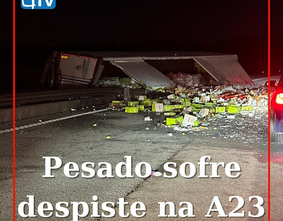 Pesado despista-se na A23