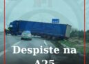 Despiste de camião corta A25