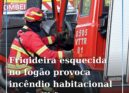 Frigideira esquecida no fogão provoca incêndio em habitação na Covilhã