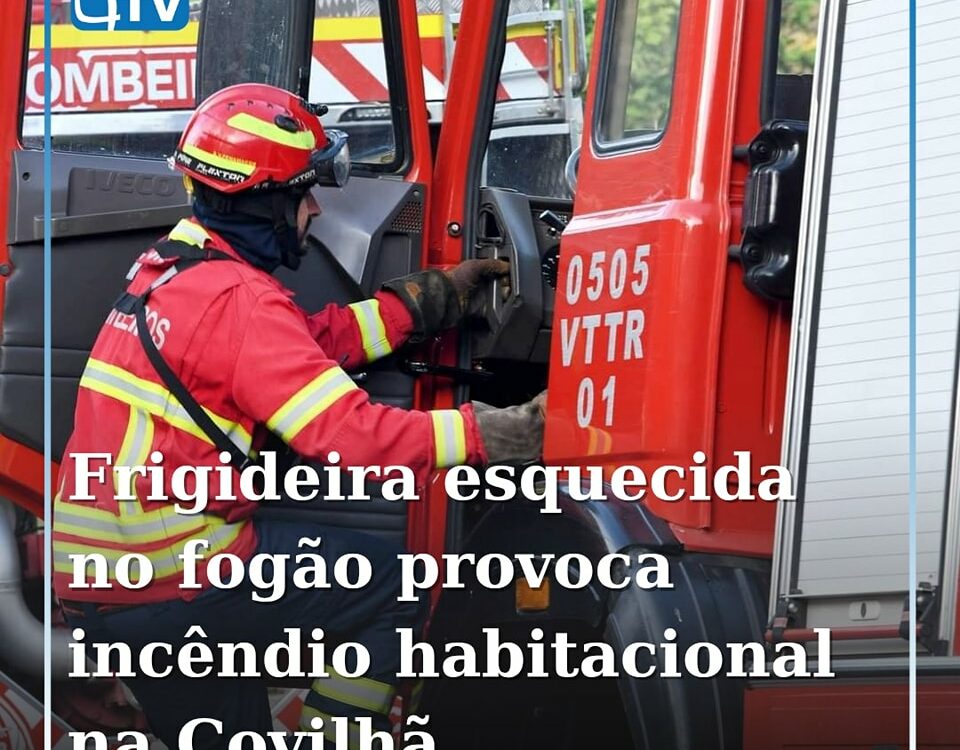 Frigideira esquecida no fogão provoca incêndio em habitação na Covilhã