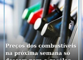 Gasóleo desce, gasolina mantém preço