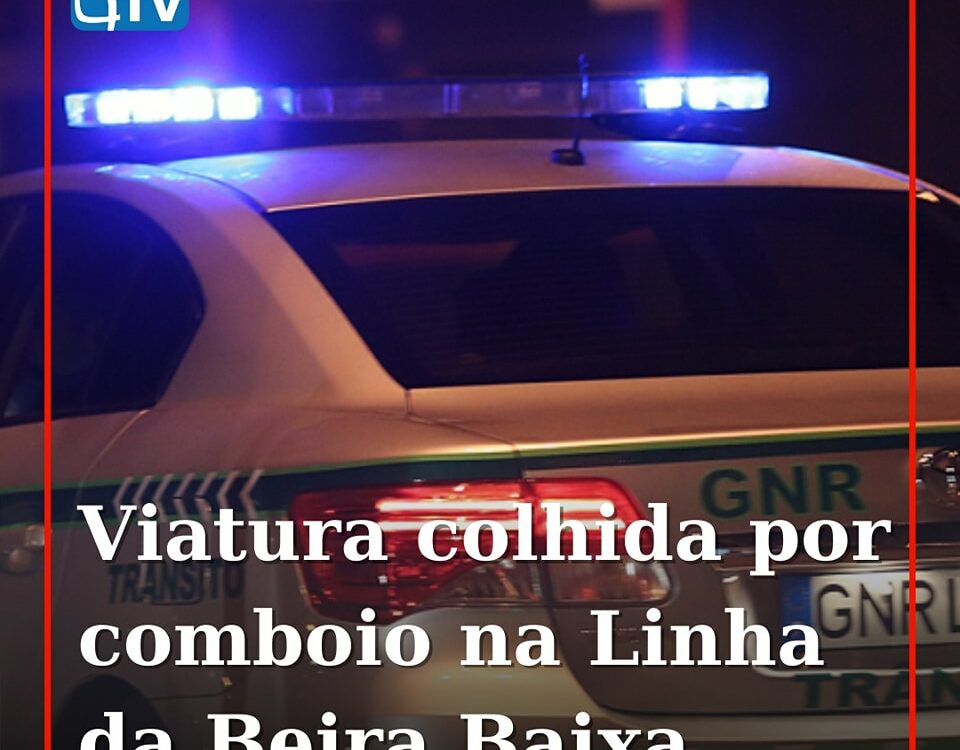 Viatura colhida por comboio na Linha da Beira Baixa